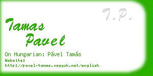 tamas pavel business card