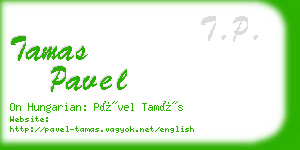 tamas pavel business card